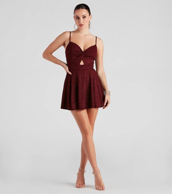 Twisted Style Glitter Skater Romper - Image 3