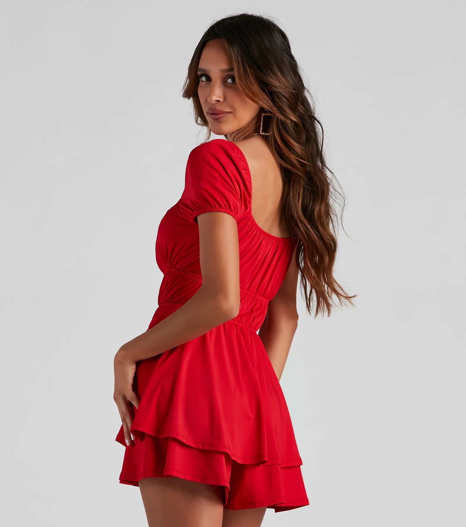 Flirty Style Ruched Romper - Image 4