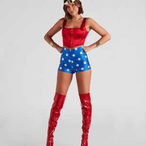 Warrior Woman Star Print Shorts