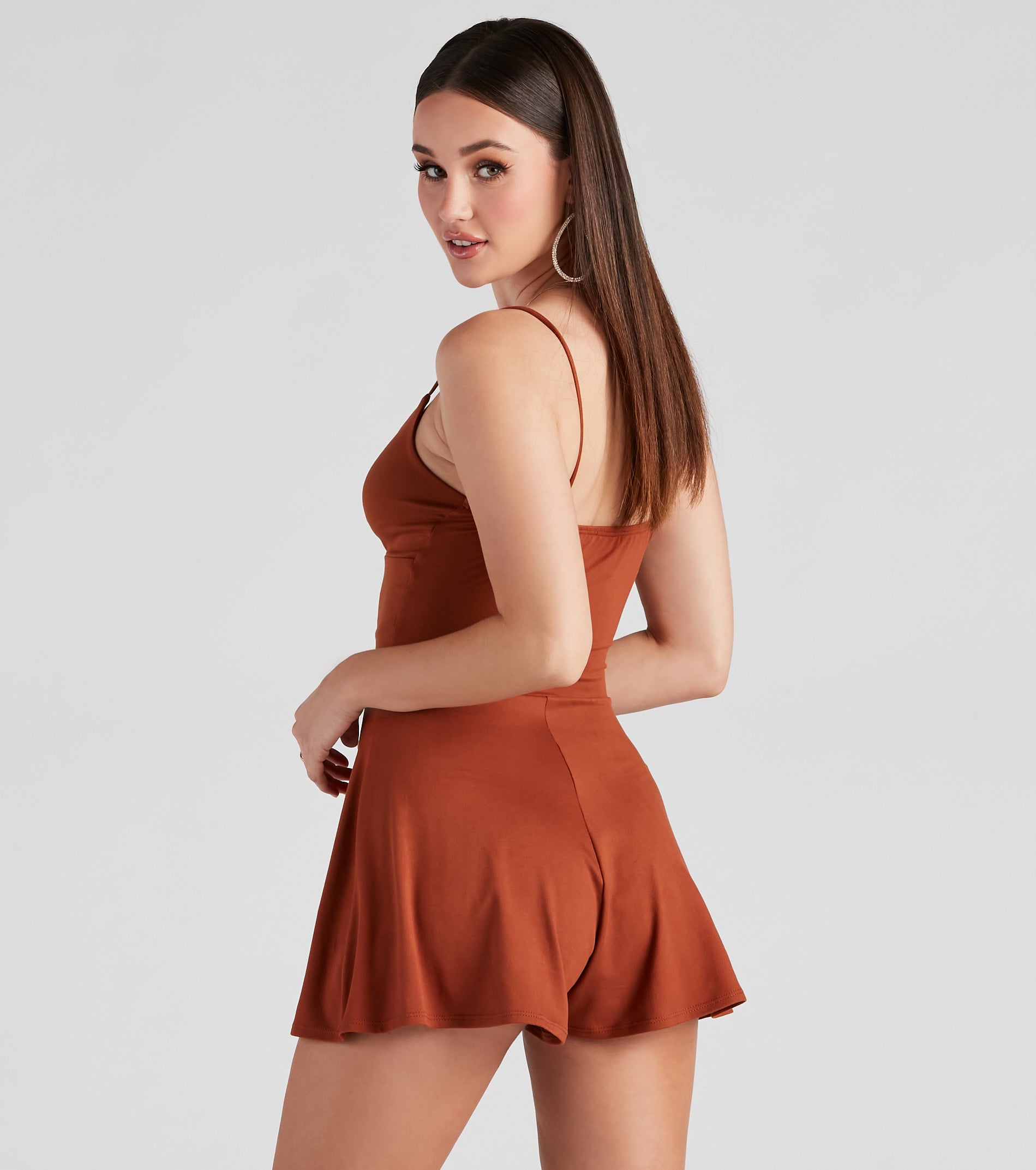 Country Chic Faux Suede Romper - Image 2