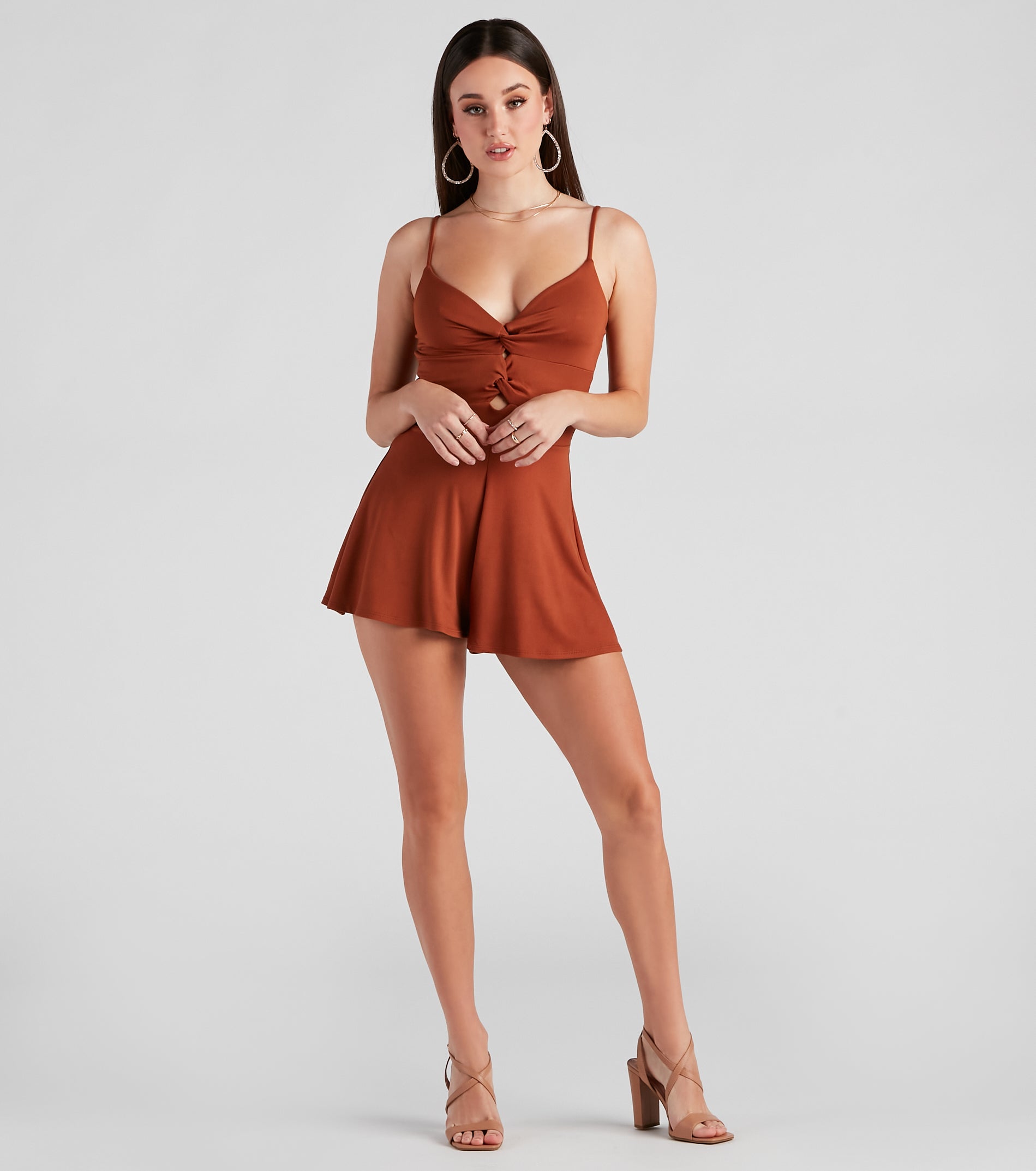 Country Chic Faux Suede Romper - Image 4