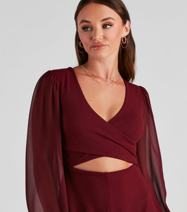 Pardon Me Crepe Faux Wrap Romper - Image 4