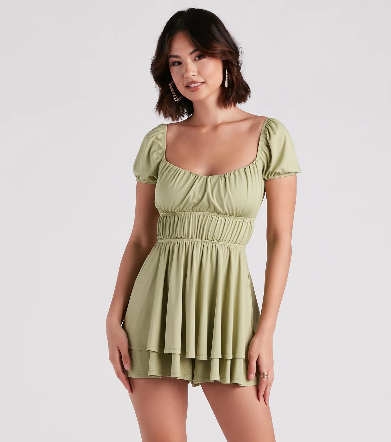 Flirty Style Ruched Romper - Image 10