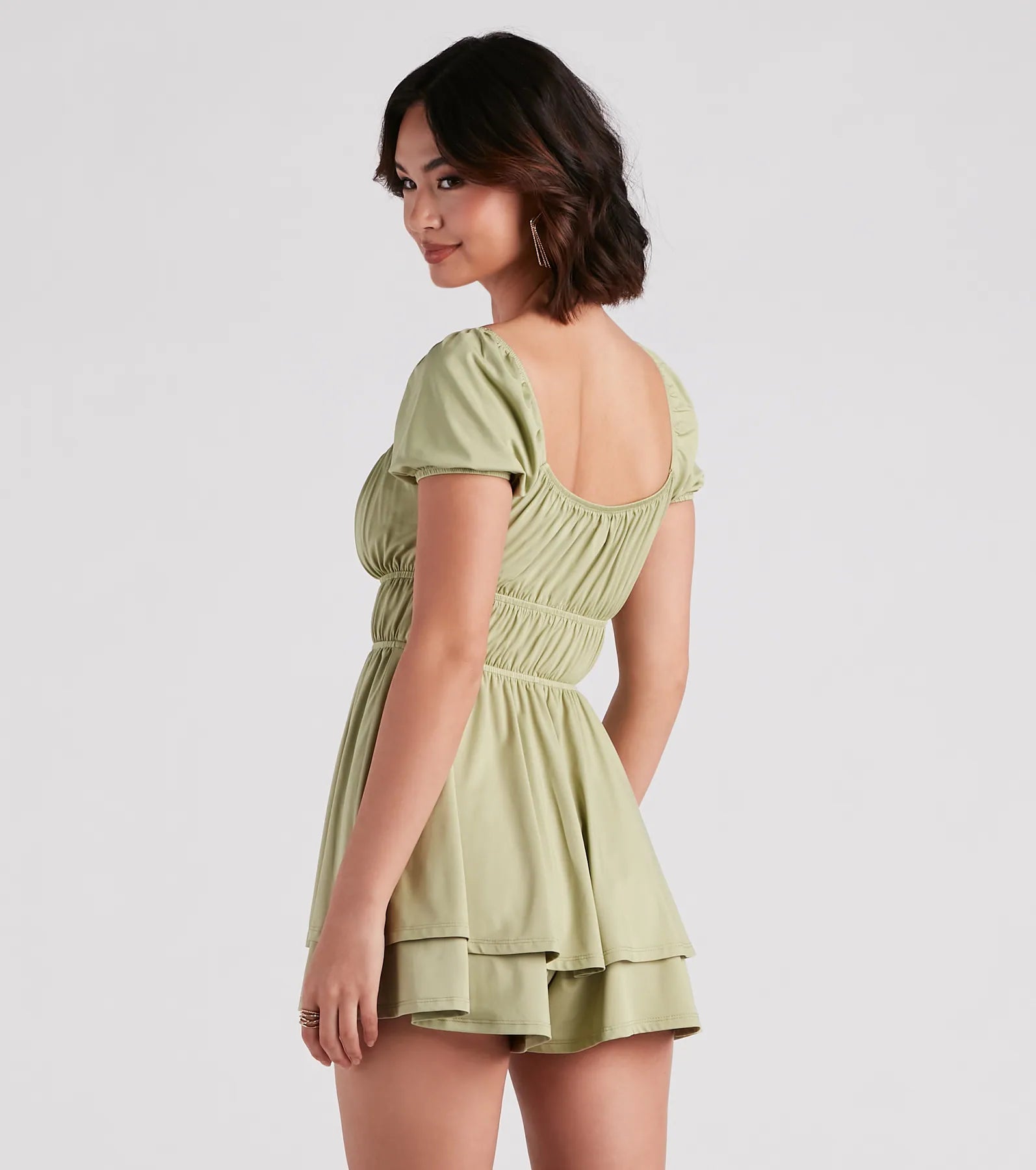 Flirty Style Ruched Romper - Image 11
