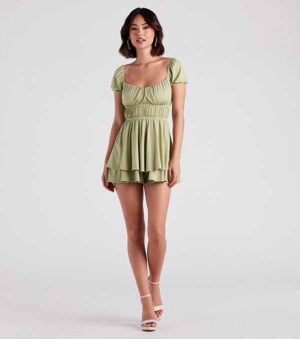 Flirty Style Ruched Romper - Image 12