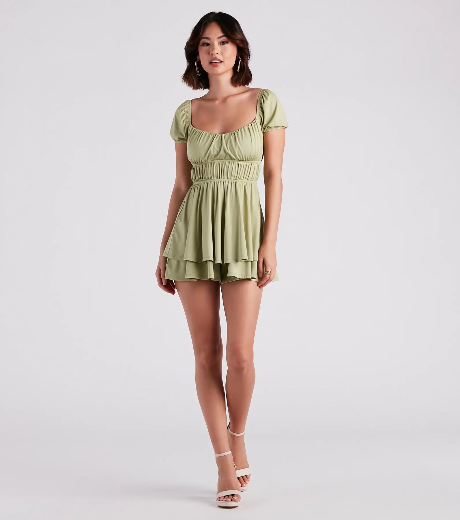 Flirty Style Ruched Romper - Image 12
