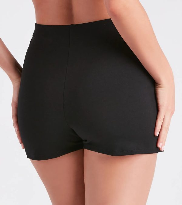 Dare To Dazzle Ponte Rhinestone Fringe Skort - Image 3