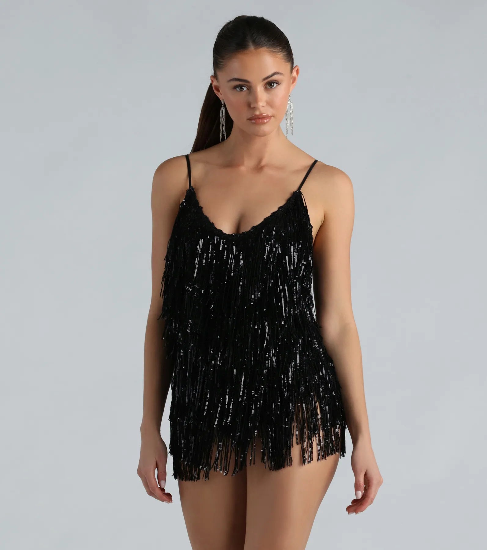 Spark Up The Glamour Sequin Fringe Romper - Image 9