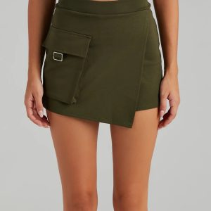 Style Notes Ponte Cargo Mini Skort