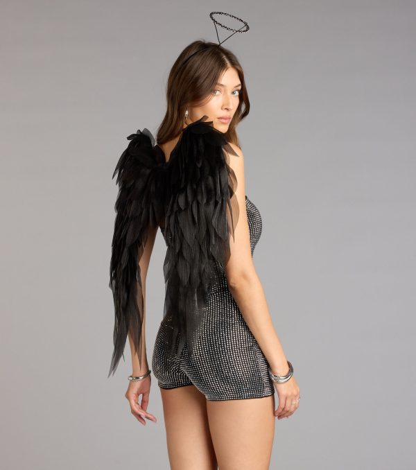 Popstar Diva Strapless Rhinestone Romper - Image 3