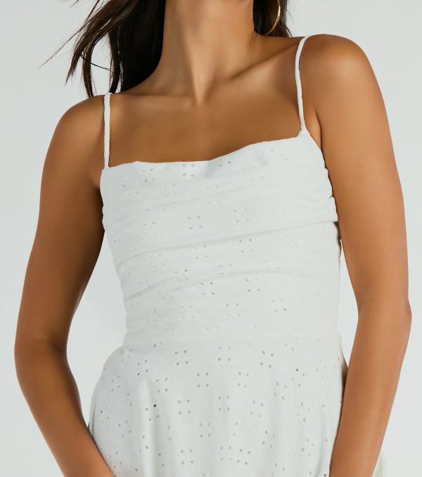 In My Sweet Era Cowl Neck Eyelet Lace Romper - Image 7