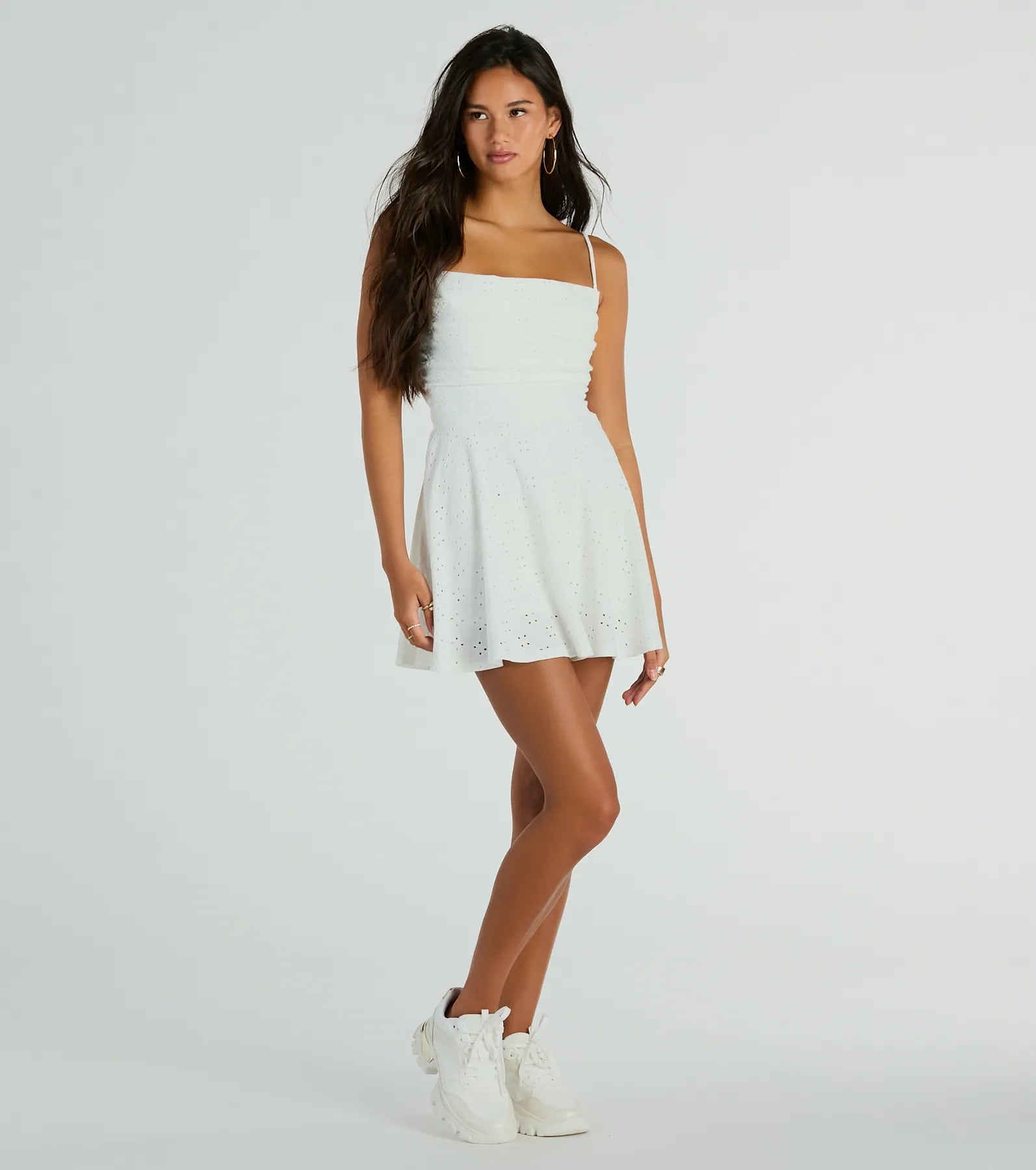 In My Sweet Era Cowl Neck Eyelet Lace Romper - Image 8