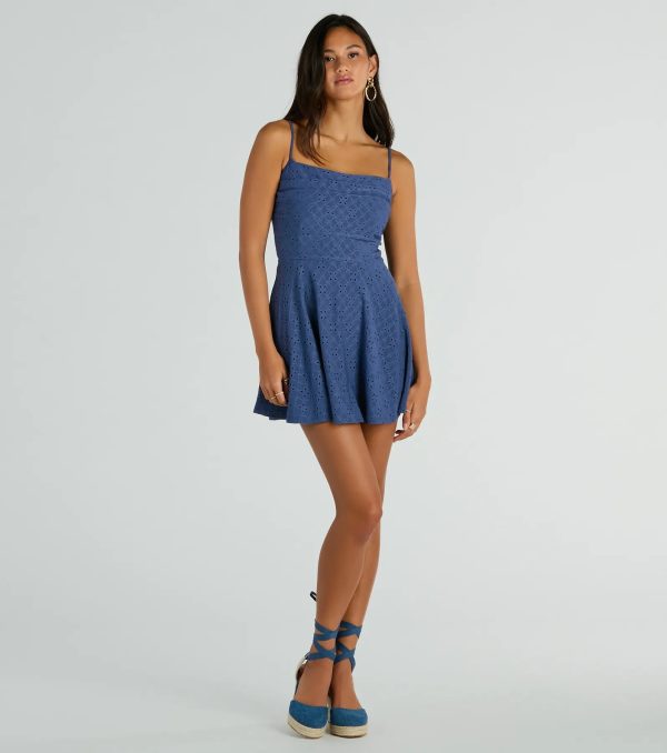 In My Sweet Era Cowl Neck Eyelet Lace Romper - Image 4