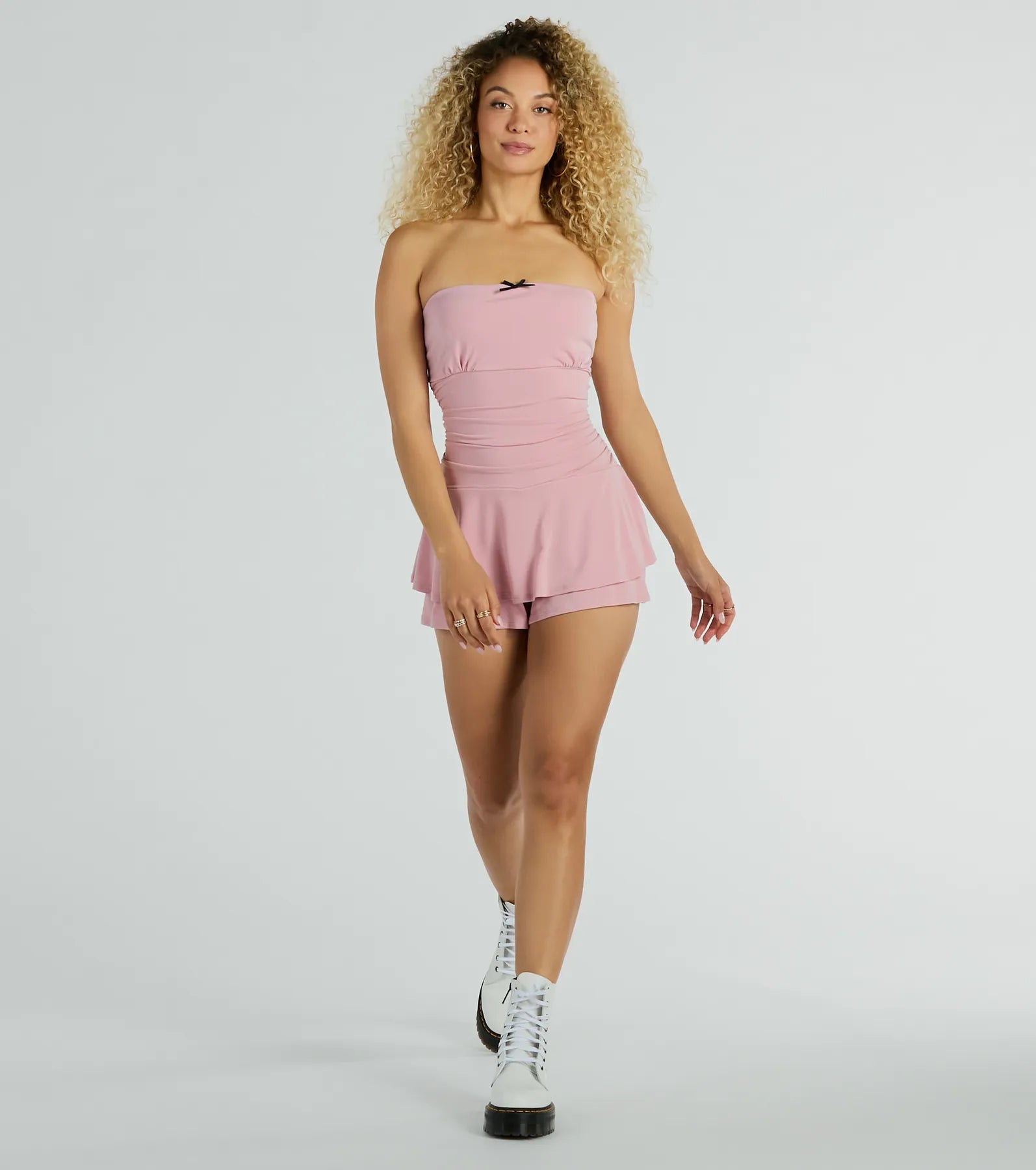 Sunday Brunch Strapless Ruffle Romper - Image 3
