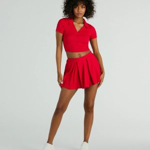 Game Set High Rise Pleated Mini Skort