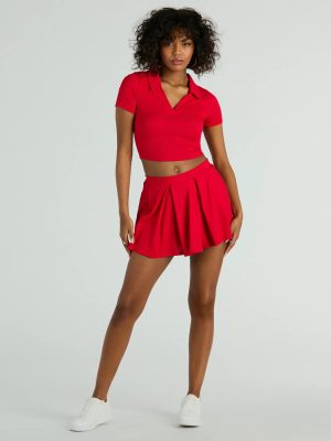 Game Set High Rise Pleated Mini Skort
