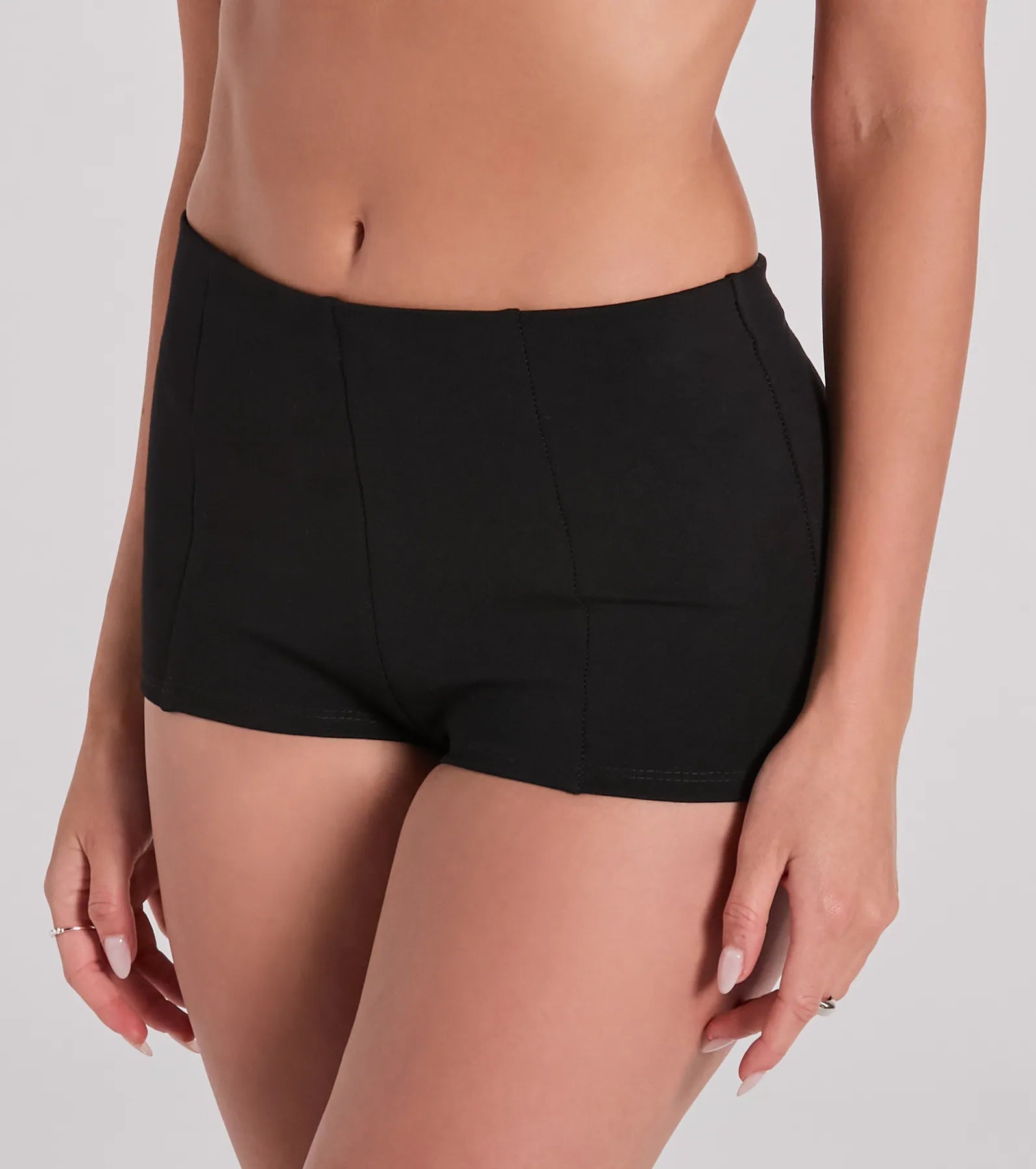 Make It Hot High Rise Ponte Micro Shorts - Image 4