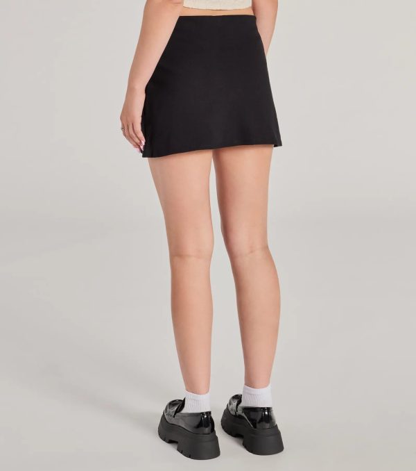 Admirable Style High-Rise Ponte Mini Skort - Image 2