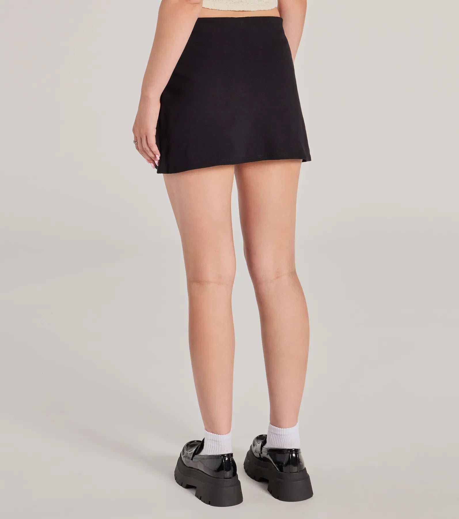 Admirable Style High-Rise Ponte Mini Skort - Image 2