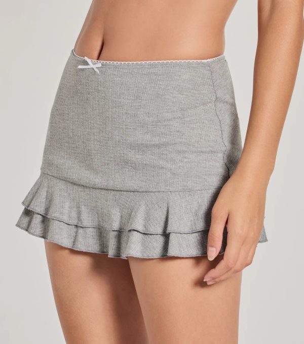 Sweet Existence High-Rise Bow Mini Ruffle Skort - Image 3
