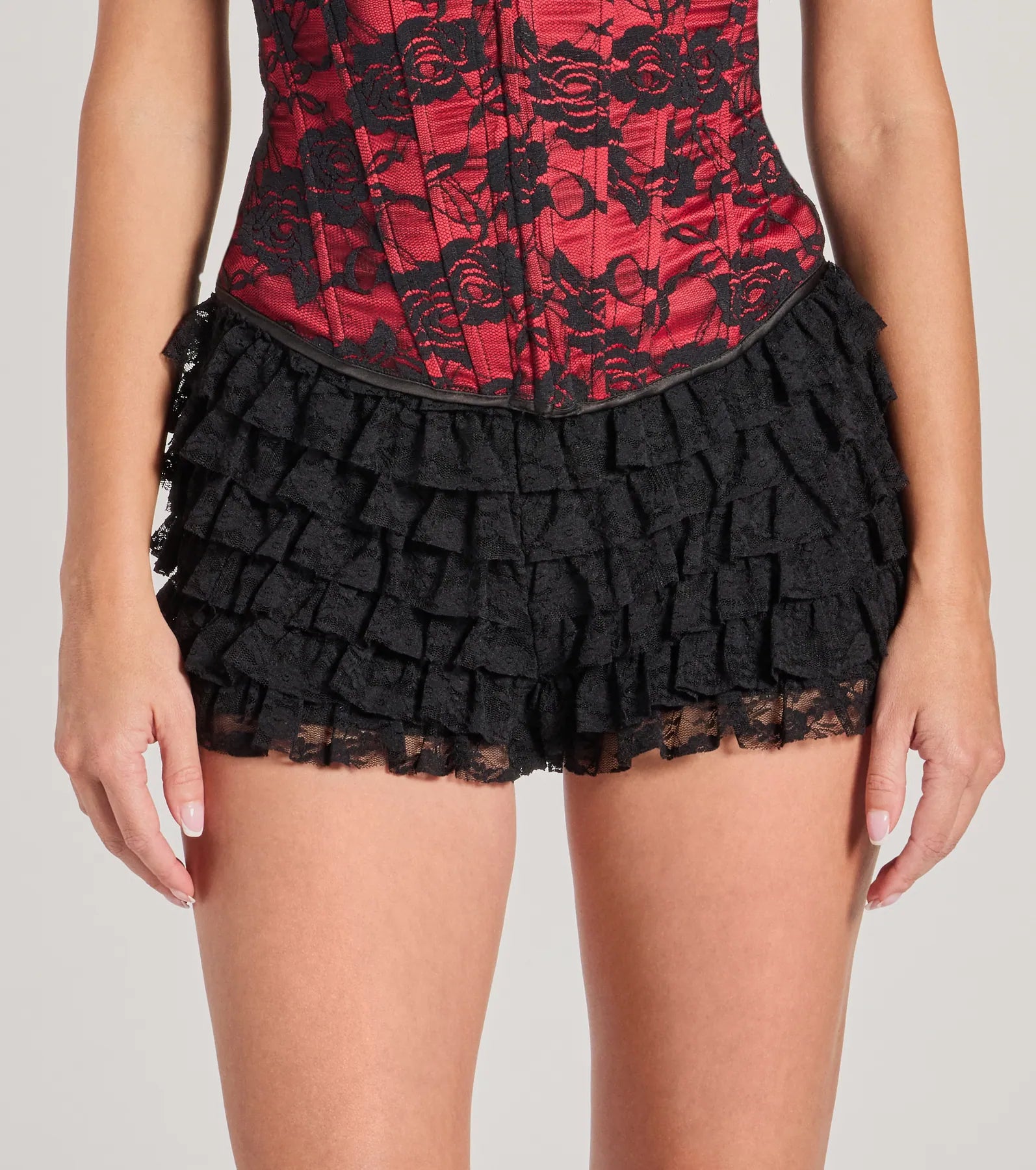 Chic Fairytale Tiered Lace Hot Shorts - Image 6