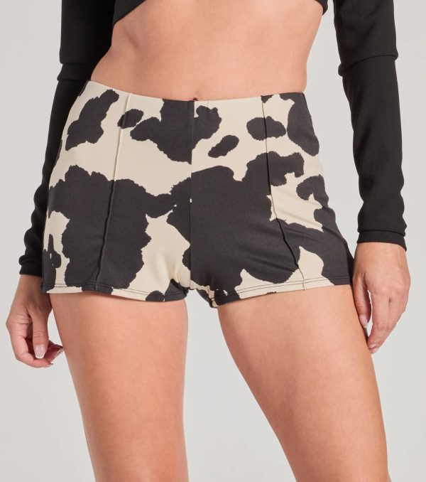 Cowgirl Outlaw Cow Print Hot Shorts - Image 3