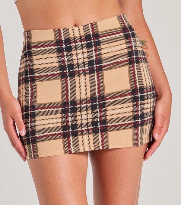 Adorable Pose High-Rise Plaid Mini Skort - Image 4