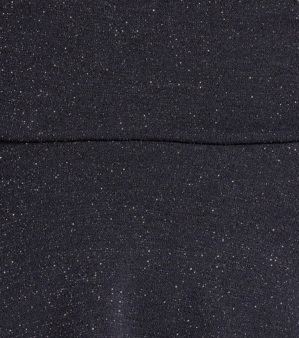 Take Me Dancing Cowl Neck Skater Glitter Romper - Image 4