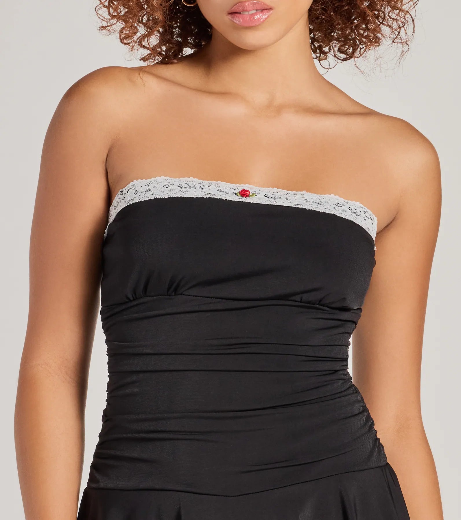 One of a Kind Rosette Lace Romper - Image 4