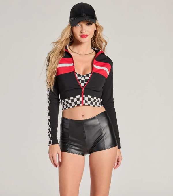 Sleek Vibe Faux Leather Hot Shorts - Image 2