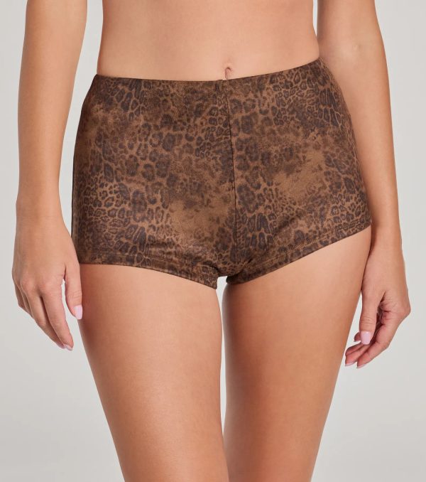 Sassy Chic Leopard Print Faux Suede Hot Shorts - Image 2