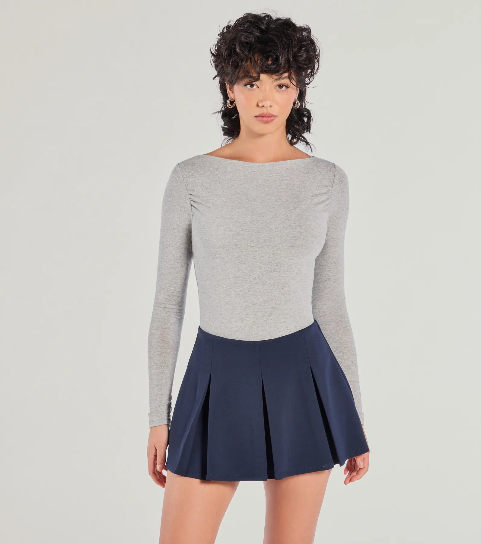 Keeping It Cute Pleated Ponte Skort - Image 5