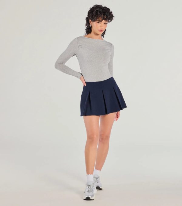 Keeping It Cute Pleated Ponte Skort - Image 8