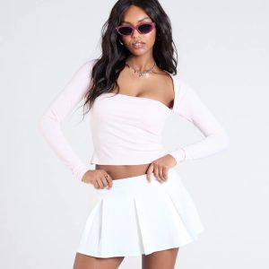 Keeping It Cute Pleated Ponte Skort
