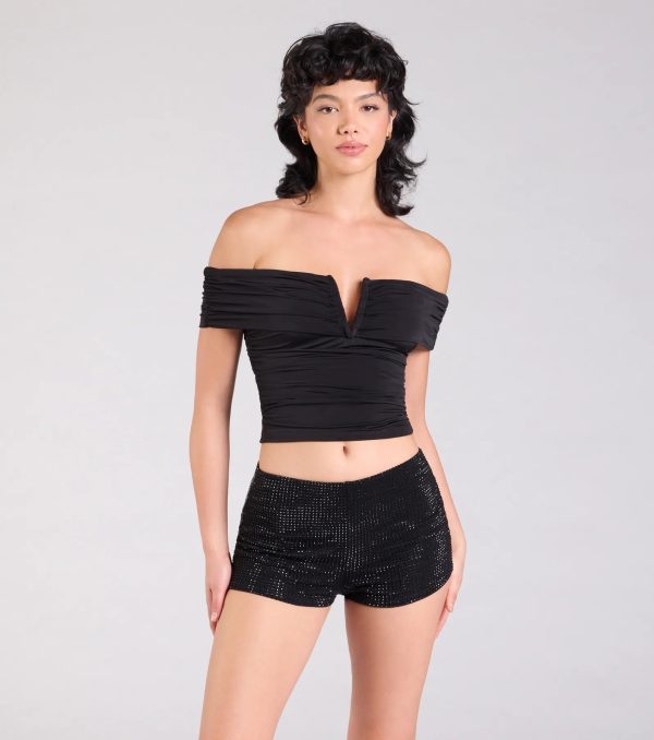 Center Stage Rhinestone Hot Shorts - Image 9
