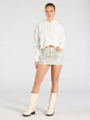 Cutie Cadet Cargo Denim Mini Skirt
