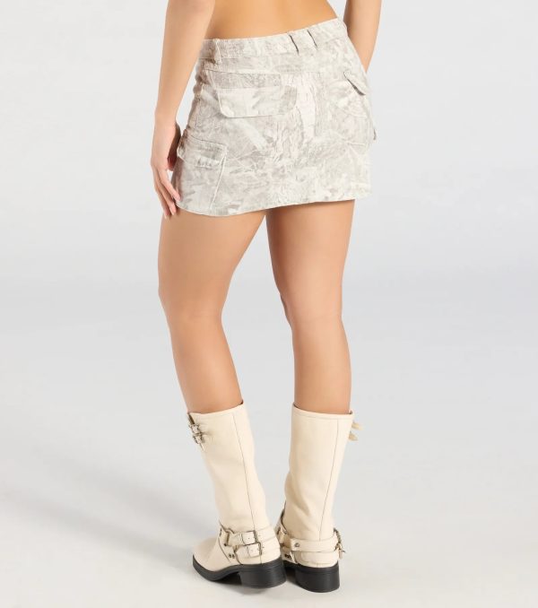 Cutie Cadet Cargo Denim Mini Skirt - Image 2