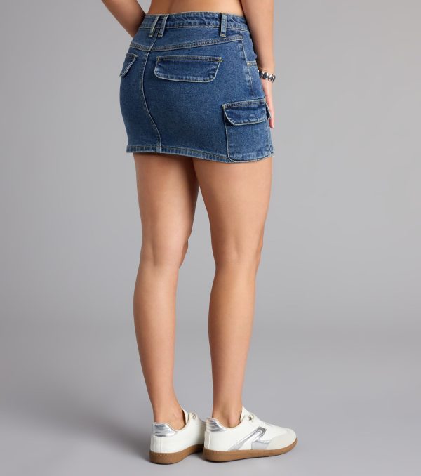 Ready for Anything Utility Mini Denim Skirt - Image 2