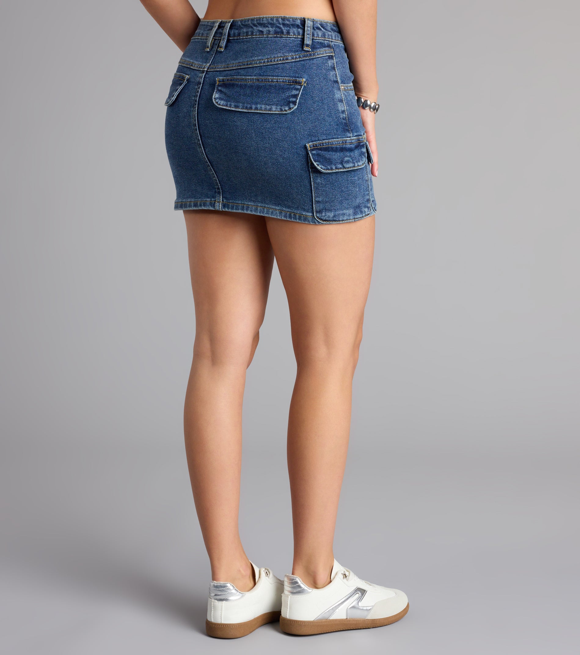Ready for Anything Utility Mini Denim Skirt - Image 2