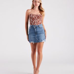 Elise High-Rise Mini Skirt By Windsor Denim
