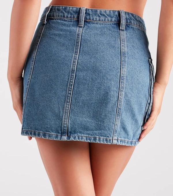 Cargo Darling Denim Mini Skirt - Image 3