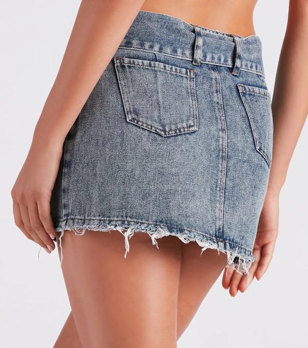 Cool-Girl Era Belted Denim Mini Skirt - Image 7