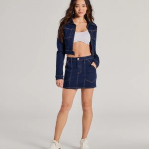 Covetable Cutie High-Rise Denim Mini Skirt