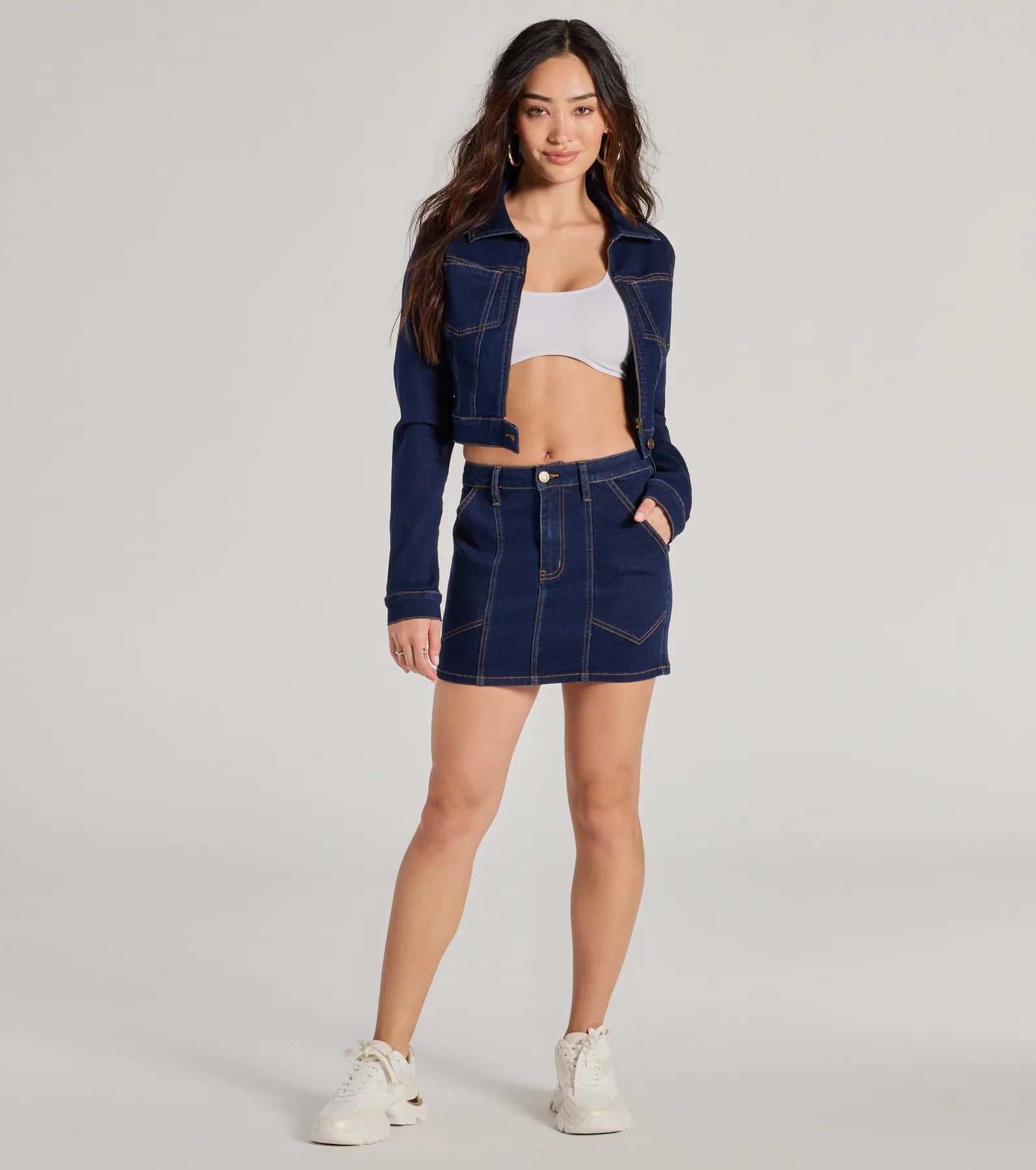 Covetable Cutie High-Rise Denim Mini Skirt