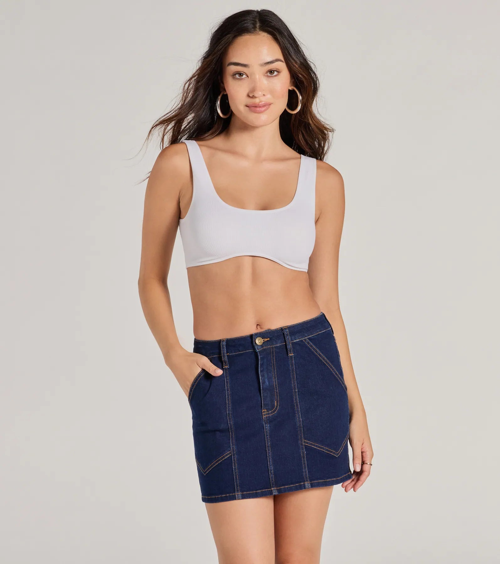 Covetable Cutie High-Rise Denim Mini Skirt - Image 4