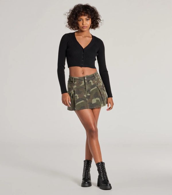 Adventurous Babe Camo Pleated Cargo Mini Skirt - Image 4