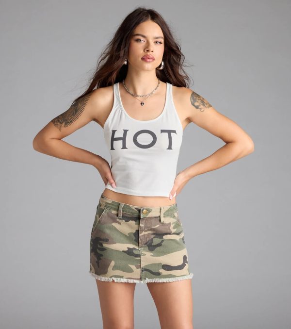 Cool In Camo Mid-Rise Denim Skirt - Image 5