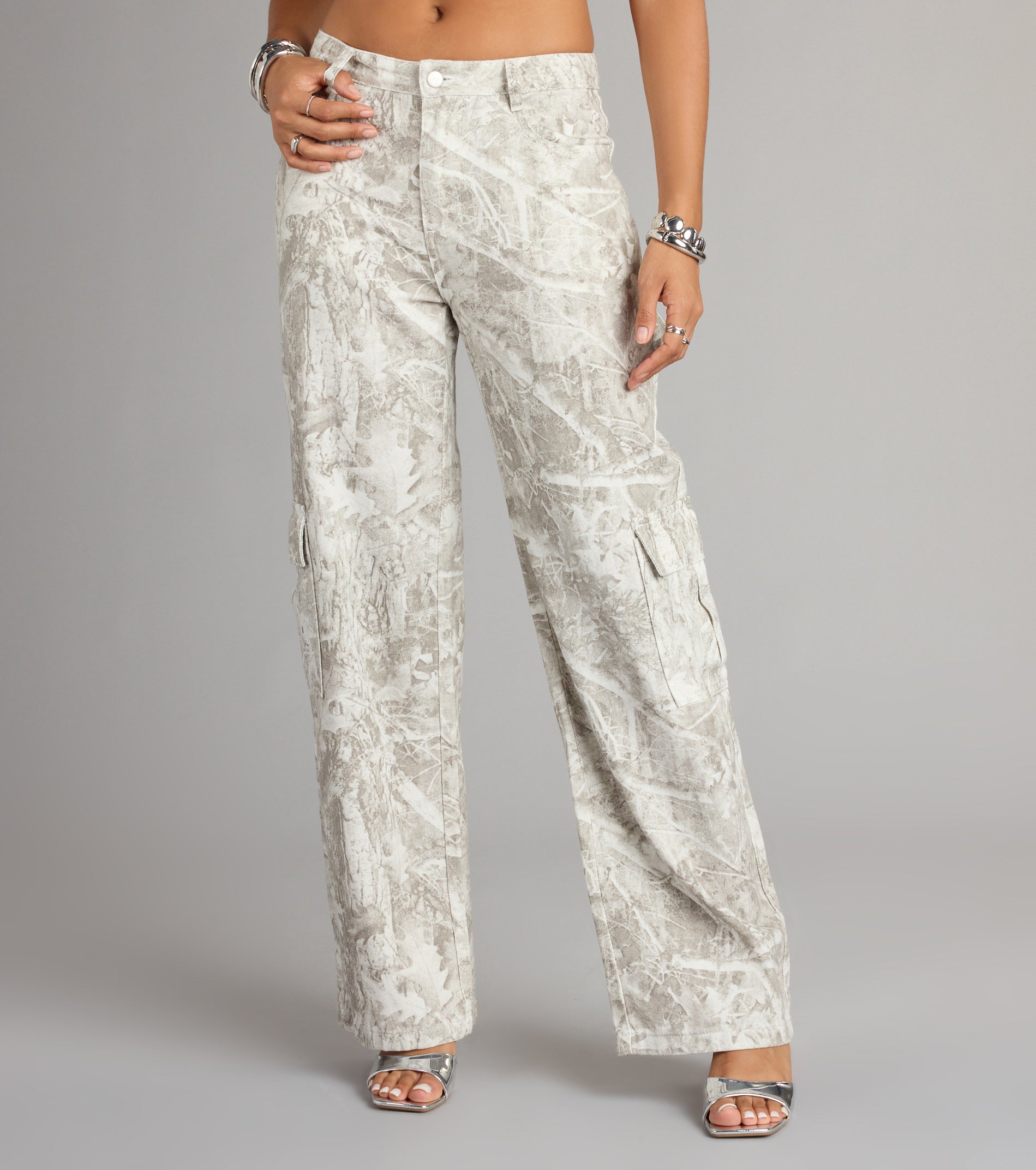 Off The Radar Camouflage Straight Leg Denim Jeans - Image 2