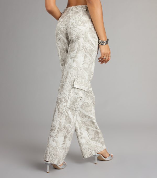 Off The Radar Camouflage Straight Leg Denim Jeans - Image 3