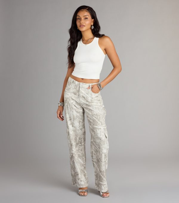 Off The Radar Camouflage Straight Leg Denim Jeans - Image 5